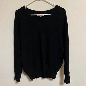 Black V Neck Philosophy Sweater Sz S EUC Basics Soft Comfortable Viscose Blend